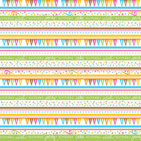 Creative Imaginations - Birthday Bliss Collection - 12 x 12 Glitter Paper - Bliss Stripes