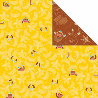 Creative Imaginations - Monkey Business Collection - 12 x 12 Double Sided Paper - Eat and Sleep