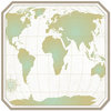 Creative Imaginations - Inspired Traveler Collection - 12 x 12 Die Cut Paper - World Map