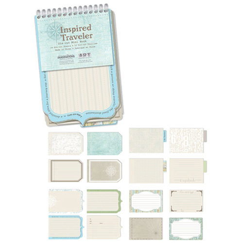 Creative Imaginations - Inspired Traveler Collection - Die Cut Journaling Pad - Inspired Traveler