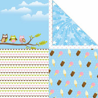 Creative Imaginations - Summer Play Collection - 12 x 12 Double Sided Paper - Owl