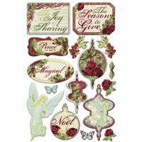 Creative Imaginations - Night Divine Collection - Christmas - Epoxy Stickers