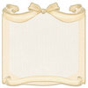 Creative Imaginations - Lullaby Boy Collection - 12 x 12 Die Cut Paper - Cream Bow