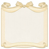 Creative Imaginations - Lullaby Boy Collection - 12 x 12 Die Cut Paper - Cream Bow