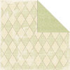 Creative Imaginations - Lullaby Boy Collection - 12 x 12 Double Sided Paper - Green Harlequin