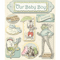 Creative Imaginations - Lullaby Boy Collection - Layered Cardstock Stickers - Lullaby Boy