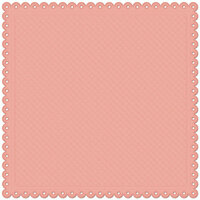 Creative Imaginations - Lullaby Girl Collection - 12 x 12 Embossed Die Cut Paper - Blush Quilt