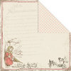 Creative Imaginations - Lullaby Girl Collection - 12 x 12 Double Sided Paper - Bo Peep