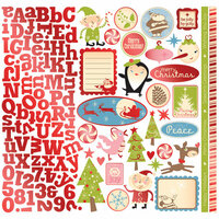 Creative Imaginations - Be Jolly By Golly Collection - Christmas - 12 x 12 Cardstock Stickers with Foil Accents