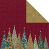 Creative Imaginations - Christmas Traditions Collection - 12 x 12 Double Sided Paper - Christmas Trees