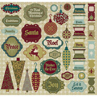Creative Imaginations - Christmas Traditions Collection - 12 x 12 Cardstock Stickers - Christmas Traditions