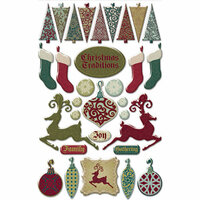 Creative Imaginations - Christmas Traditions Collection - Epoxy Stickers