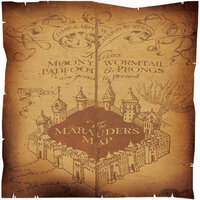 Creative Imaginations - Harry Potter Collection - 12 x 12 Die Cut Paper - Mauraders Map