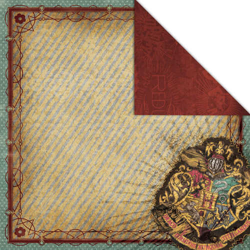 Creative Imaginations - Harry Potter Collection - 12 x 12 Double Sided Paper - Hogwarts Crest