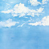 Creative Imaginations - Crusin Collection - 12 x 12 Paper - Seagull Sky