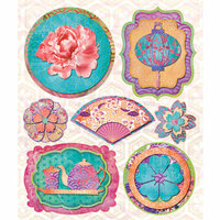 Creative Imaginations - Sakura Collection - Layered Cardstock Stickers - Sakura