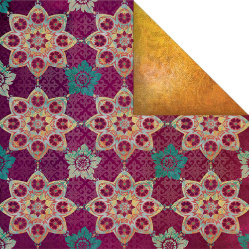 Creative Imaginations - Marrakesh Collection - 12 x 12 Double Sided Paper - Cinnamon