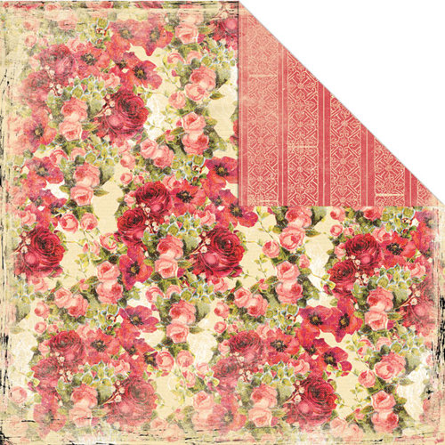 Creative Imaginations - Devotion Collection - 12 x 12 Double Sided Paper - Rose Garden