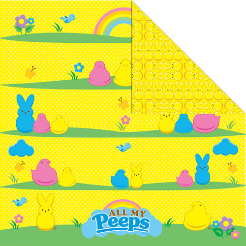 Creative Imaginations - Peeps Collection - 12 x 12 Double Sided Paper - All My Peeps