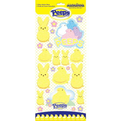 Creative Imaginations - Peeps Collection - Glitter Cardstock Stickers - Peeps