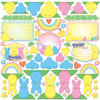 Creative Imaginations - Peeps Collection - Die Cut Pieces with Glitter Accents - Peeps