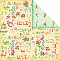 Creative Imaginations - Tea Time Collection - 12 x 12 Double Sided Paper - Tea Time