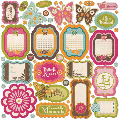 Creative Imaginations - Blossom Collection - Die Cut Pieces - Blossom Shapes