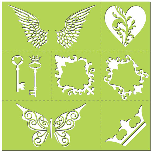 Creative Imaginations - Existencil Expressions Collection - 12 x 12 Stencil Kit Sheet - Monarch