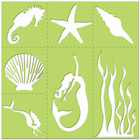 Creative Imaginations - Existencil Expressions Collection - 12 x 12 Stencil Kit Sheet - Oceana