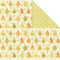 Creative Imaginations - Orchard Harvest Collection - 12 x 12 Double Sided Paper - Pear Harvest