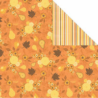 Creative Imaginations - Orchard Harvest Collection - 12 x 12 Double Sided Paper - Autumn Harvest