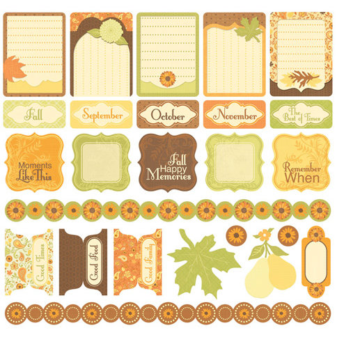 Creative Imaginations - Orchard Harvest Collection - 12 x 12 Cardstock Stickers - Orchard Harvest