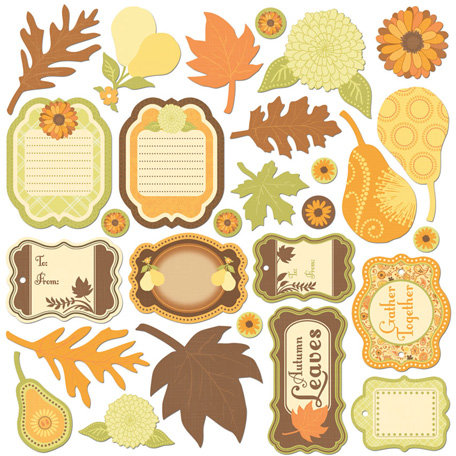 Creative Imaginations - Orchard Harvest Collection - Die Cut Cardstock Pieces - Orchard Harvest
