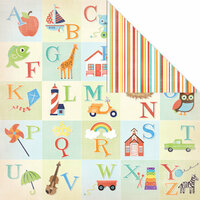 Creative Imaginations - A to Z Collection - 12 x 12 Double Sided Paper - ABC's