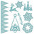 Creative Imaginations - Existencil Expressions Collection - Christmas - 12 x 12 Stencil Sheet - Christmas Time