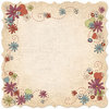 Creative Imaginations - Ragamuffin Collection - 12 x 12 Stitched Die Cut Paper - Floral Medley