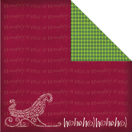 Creative Imaginations - Tidings of Joy Collection - Christmas - 12 x 12 Double Sided Paper - Santa is Coming