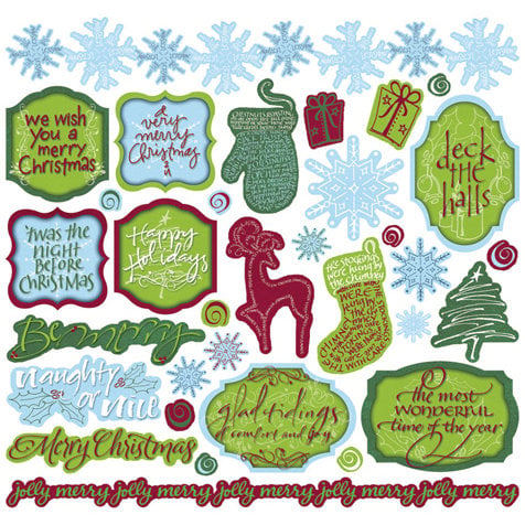 Creative Imaginations - Tidings of Joy Collection - Christmas - 12 x 12 Cardstock Stickers - Tidings of Joy