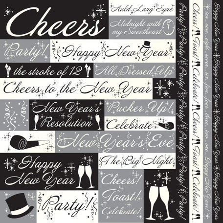 Creative Imaginations - Cheers Collection - 12 x 12 Paper with Pearl Accents - Celebrate