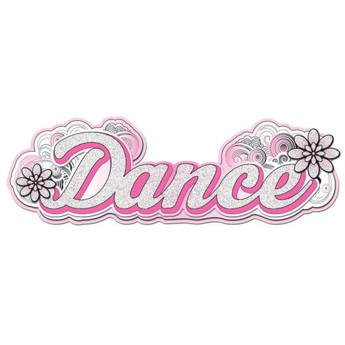 Creative Imaginations - Dance Collection - 3 Dimensional Title Stickers with Glitter Accents - Dance