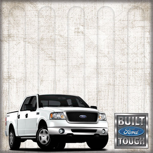 Creative Imaginations - Ford Enthusiast Collection - 12 x 12 Paper with Foil Accents - Built Tough