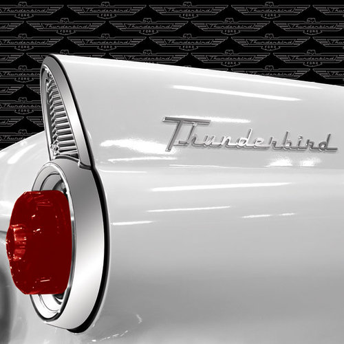 Creative Imaginations - Ford Enthusiast Collection - 12 x 12 Paper with Foil Accents - T-Bird Fin