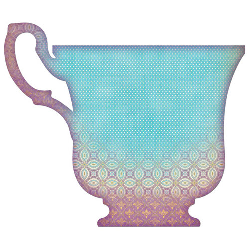 Creative Imaginations - Tea Party Collection - 12 x 12 Die Cut Paper - Teacup