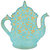 Creative Imaginations - Tea Party Collection - 12 x 12 Die Cut Paper - Teapot