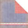 Creative Imaginations - Nautical Collection - 12 x 12 Double Sided Paper - Sea Stripe