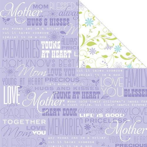 Creative Imaginations - Family Matters Collection - 12 x 12 Double Sided Paper - Mom