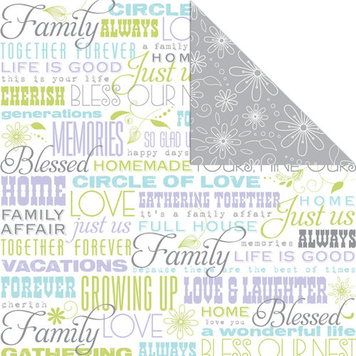 Creative Imaginations - Family Matters Collection - 12 x 12 Double Sided Paper - Family Matters