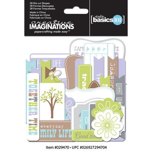 Creative Imaginations - Family Matters Collection - Die Cut Cardstock Pieces