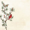 Creative Imaginations - Holiday Berry Collection - Christmas - 12 x 12 Paper with Varnish Accents - Red Cardinal