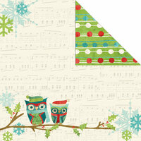 Creative Imaginations - Holiday Joy Collection - Christmas - 12 x 12 Double Sided Paper - Joyful Owl